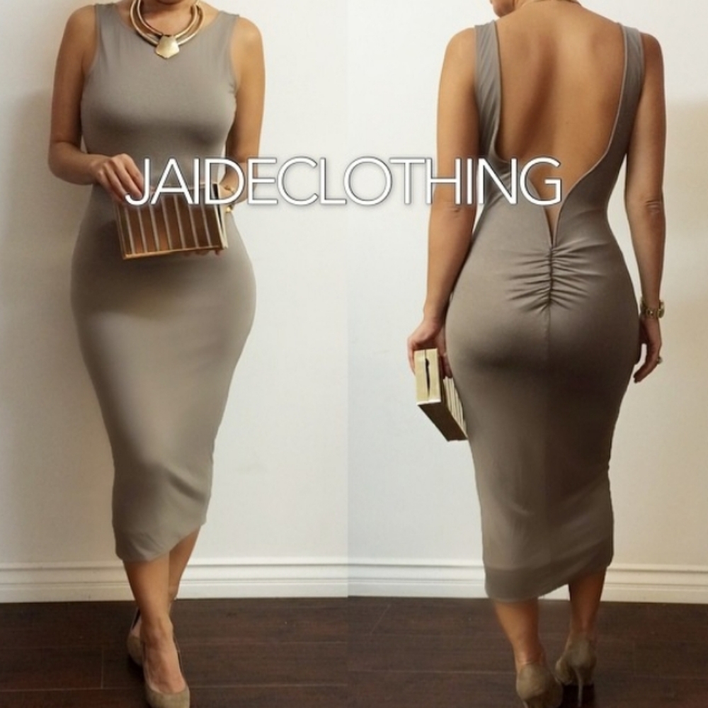 Jluxlabel/Jaideclothing Open Back Midi Dress